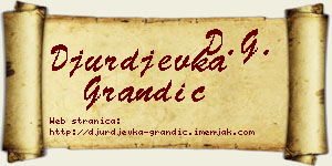Đurđevka Grandić vizit kartica